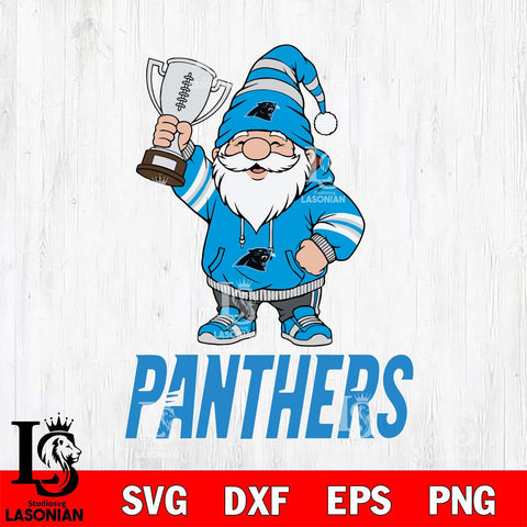 Carolina Panthers Gnome Champion File Cut, NFL SVG, Digital Download , CHRISTMAS Criucut , Silhouette