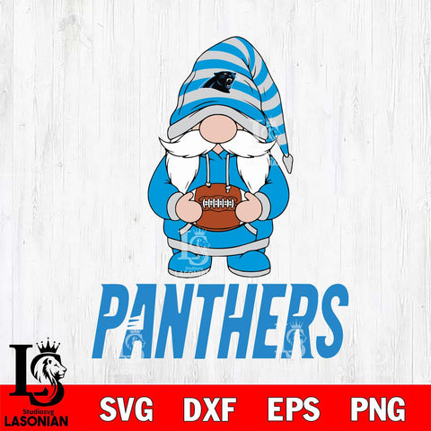Carolina Panthers Gnome Football File Cut, NFL SVG, Digital Download , CHRISTMAS Criucut , Silhouette