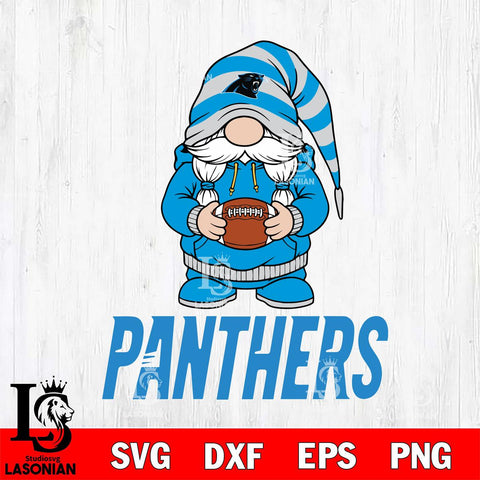 Carolina Panthers Gnome Sport File Cut, NFL SVG, Digital Download , CHRISTMAS Criucut , Silhouette