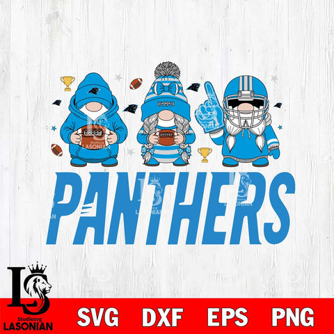 Carolina Panthers Gnome #1 Football File Cut, NFL SVG, Digital Download , CHRISTMAS Criucut , Silhouette