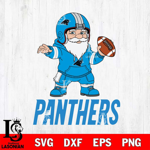 Carolina Panthers Gnome football player File Cut, NFL SVG, Digital Download , CHRISTMAS Criucut , Silhouette