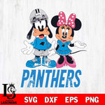Carolina Panthers Goofy and Minnie mouse Football SVG DXF EPS PNG FILE,NFL Cricut ,Football Digital Download,Instant Download, Silhouette
