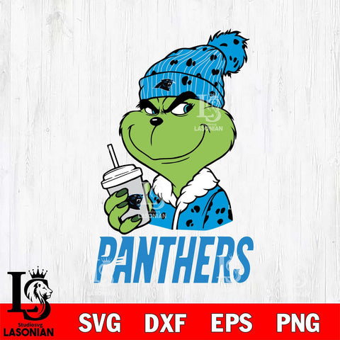 Carolina Panthers Grinch Cofffe Christmas Svg Eps Dxf Png File,Cricut svg files, Digital Download, Instant Download