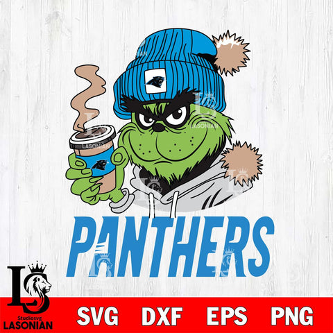 Carolina Panthers Grinch Cofffe Hoodie Svg Eps Dxf Png File,Cricut svg files, Digital Download, Instant Download