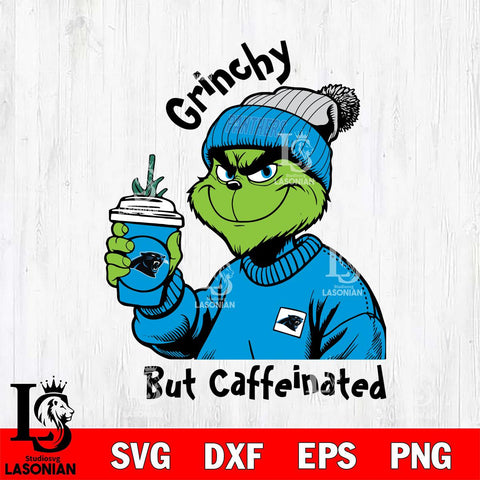 Carolina Panthers Grinchy But Caffeinated Svg Eps Dxf Png File, Digital Download, Instant Download