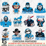 Carolina Panthers Halloween Bundle 12 SVG Svg Eps Dxf Png File, Bundle NFL svg, Digital Download, Instant Download