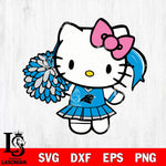 Carolina Panthers Hello Kitty Cheerleader 12 Svg Eps Dxf Png File, Digital Download, Instant Download