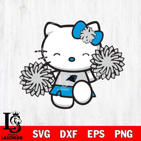 Carolina Panthers Hello Kitty Cheerleader Svg Eps Dxf Png File, Digital Download, Instant Download