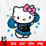 Carolina Panthers Hello Kitty Cheerleader 4 Svg Eps Dxf Png File, Digital Download, Instant Download