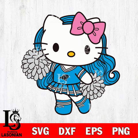 Carolina Panthers Hello Kitty Cheerleader 7 Svg Eps Dxf Png File, Digital Download, Instant Download