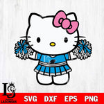 Carolina Panthers Hello Kitty Cheerleader 9 Svg Eps Dxf Png File, Digital Download, Instant Download