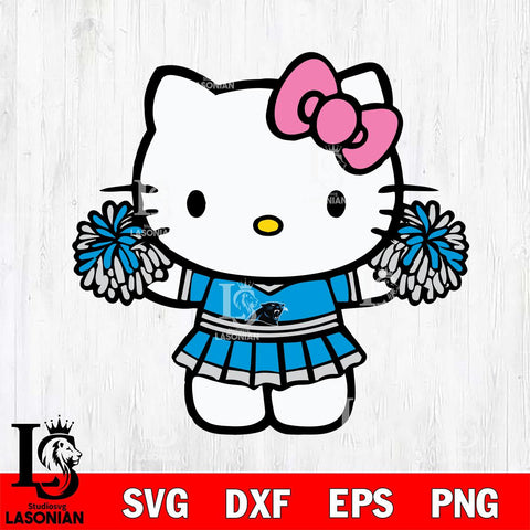 Carolina Panthers Hello Kitty Cheerleader 9 Svg Eps Dxf Png File, Digital Download, Instant Download