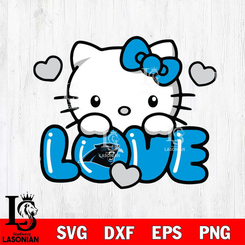Carolina Panthers Hello Kitty Love Svg Eps Dxf Png File, Digital Download, Instant Download