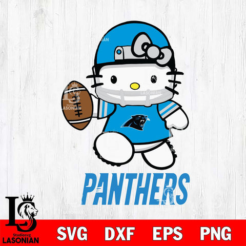 Carolina Panthers Hello Kitty Nfl 4 Svg Eps Dxf Png File, Digital Download, Instant Download