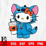 Carolina Panthers Hello Kitty Stitch Football Svg Eps Dxf Png File, NFL svg, Digital Download, Instant Download