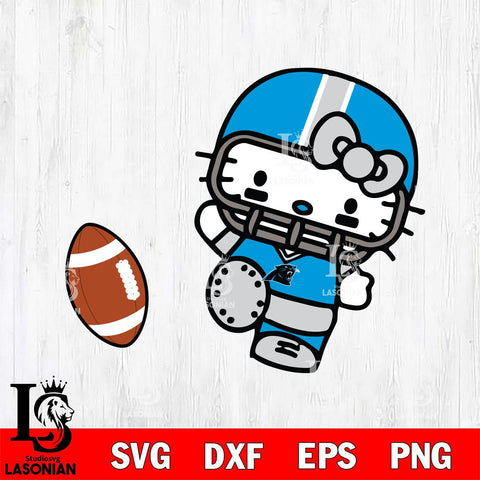 Carolina Panthers Hello Kitty sport 12 Svg Eps Dxf Png File, Digital Download, Instant Download