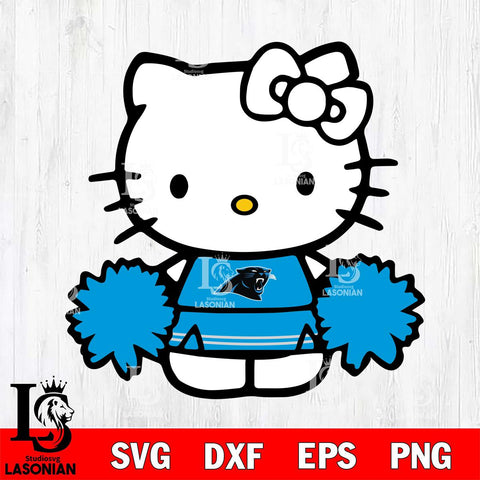 Carolina Panthers Hello Kitty sport 3 Svg Eps Dxf Png File, Digital Download, Instant Download