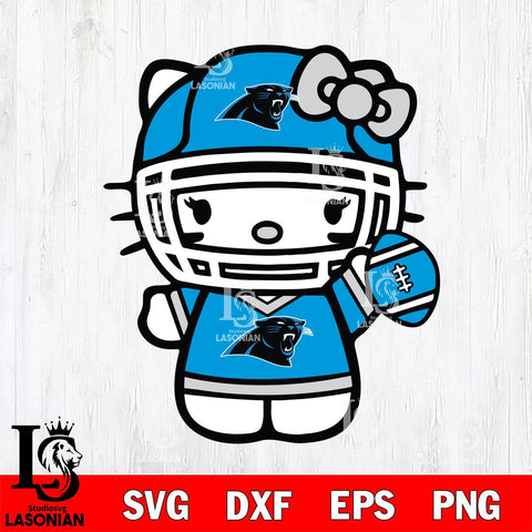 Carolina Panthers Hello Kitty sport 6 Svg Eps Dxf Png File, Digital Download, Instant Download
