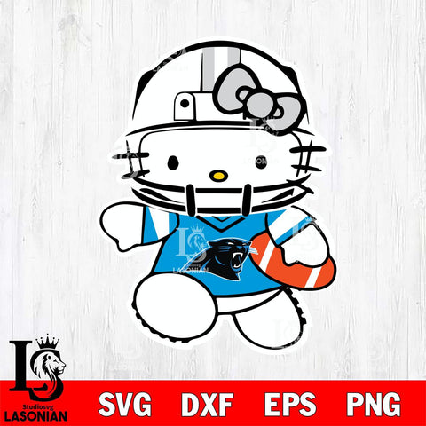 Carolina Panthers Hello Kitty sport 8 Svg Eps Dxf Png File, Digital Download, Instant Download