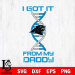 Carolina Panthers I Got it From My Daddy SVG DXF EPS PNG FILE, NFL File Cut,Digital Download,Instant Download, Silhouette