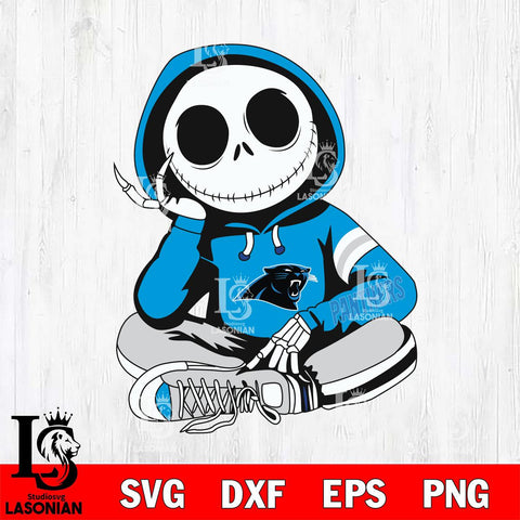 Carolina Panthers Jack Skellington halloween Svg Eps Dxf Png File, Digital Download, Instant Download