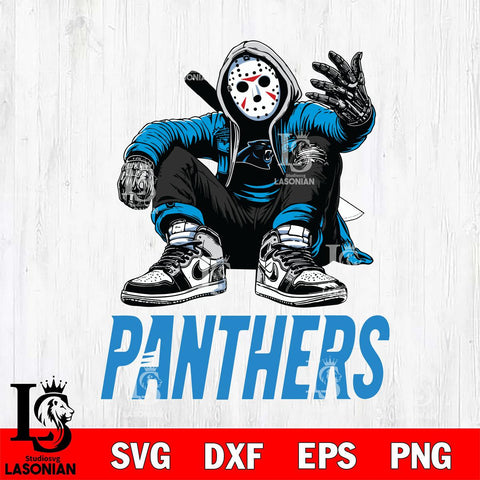 Carolina Panthers Jason Voorhees Halloween SVG Svg Eps Dxf Png File, Digital Download, Instant Download