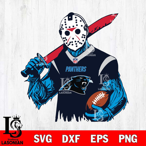 Carolina Panthers Jason Voorhees Horror 11 Svg Eps Dxf Png File, NFL svg, Digital Download, Instant Download