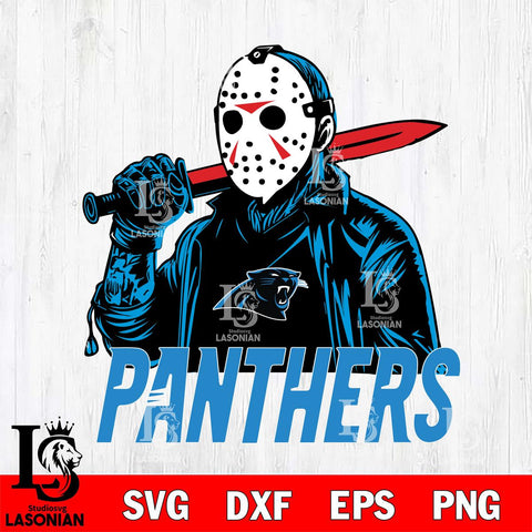 Carolina Panthers Jason Voorhees Horror 12 Svg Eps Dxf Png File, NFL svg, Digital Download, Instant Download