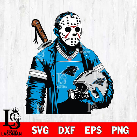 Carolina Panthers Jason Voorhees Horror 2 Svg Eps Dxf Png File, NFL svg, Digital Download, Instant Download