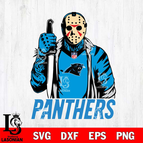 Carolina Panthers Jason Voorhees Horror 3 Svg Eps Dxf Png File, NFL svg, Digital Download, Instant Download