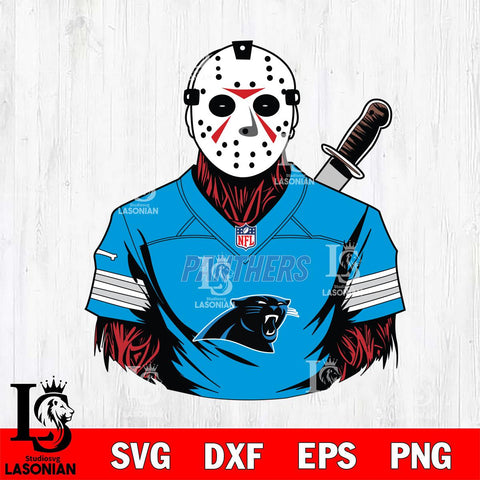 Carolina Panthers Jason Voorhees Horror 4 Svg Eps Dxf Png File, NFL svg, Digital Download, Instant Download
