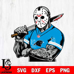 Carolina Panthers Jason Voorhees Horror 6 Svg Eps Dxf Png File, NFL svg, Digital Download, Instant Download