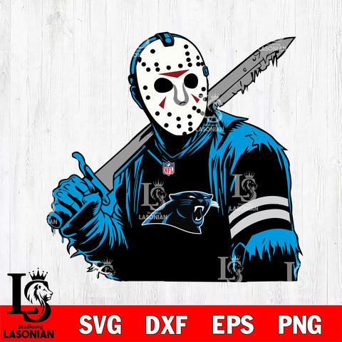 Carolina Panthers Jason Voorhees Horror 7 Svg Eps Dxf Png File, NFL svg, Digital Download, Instant Download