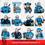 Carolina Panthers Jason Voorhees Horror Bundle 12 SVG Svg Eps Dxf Png File,Bundle NFL svg, Digital Download, Instant Download