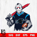 Carolina Panthers Jason Voorhees Horror Halloween 2 Svg Eps Dxf Png File, Digital Download, Instant Download