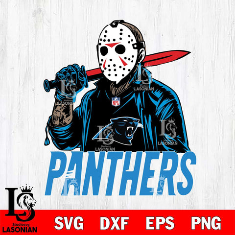 Carolina Panthers Jason Voorhees Horror Halloween Svg Eps Dxf Png File, Digital Download, Instant Download