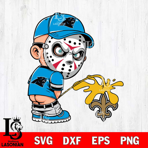 Carolina Panthers Jason Voorhees Piss On New Orleans Saints Svg Eps Dxf Png File, Digital Download, Instant Download