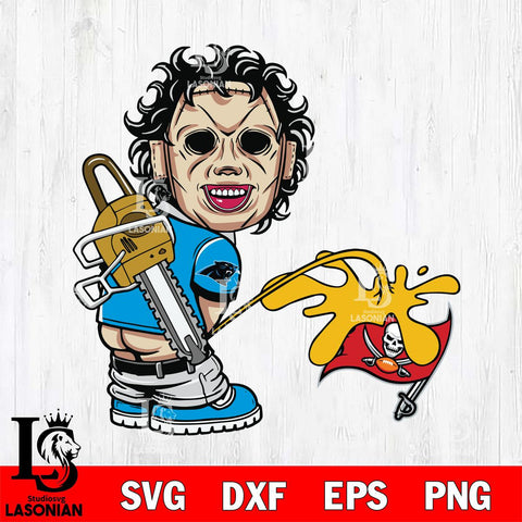 Carolina Panthers Leatherface Piss On Tampa Bay Buccaneers Svg Eps Dxf Png File, Digital Download, Instant Download