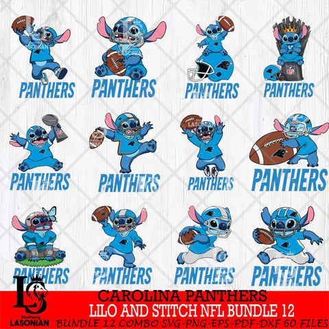 Carolina Panthers Lilo and stitch Sport NFL Bundle 12 SVG DXF EPS PNG FILE,Bundle Stitch File Cut,NFL Digital Download,Instant Download, Silhouette