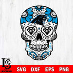 Carolina Panthers Mexico Skull SVG 2
