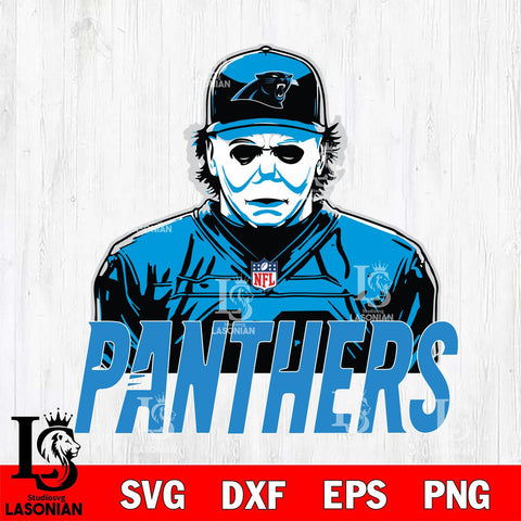 Carolina Panthers Michael Myers Horror Halloween Svg Eps Dxf Png File, Digital Download, Instant Download