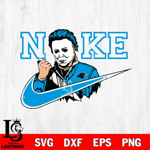 Carolina Panthers Michael Myers Nike Svg Eps Dxf Png File, Digital Download, Instant Download