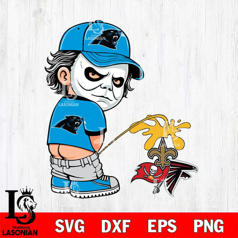 Carolina Panthers Michael Myers Piss On Falcons, Saints, Buccaneers Svg Eps Dxf Png File, Digital Download, Instant Download