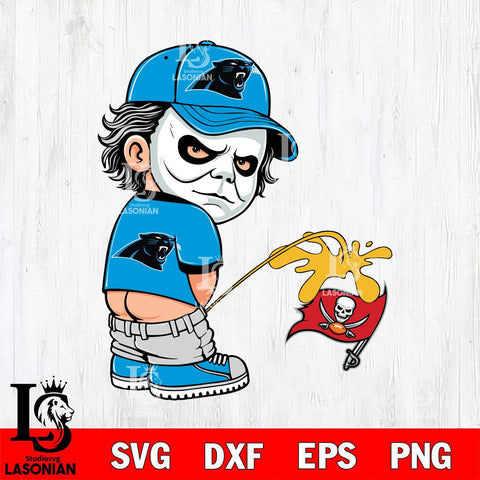 Carolina Panthers Michael Myers Piss On Tampa Bay Buccaneers Svg Eps Dxf Png File, Digital Download, Instant Download