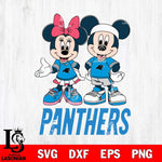 Carolina Panthers Mickey And Minnie Football Svg Eps Dxf Png File, NFL svg , Digital Download , Instant Download, Cricut File