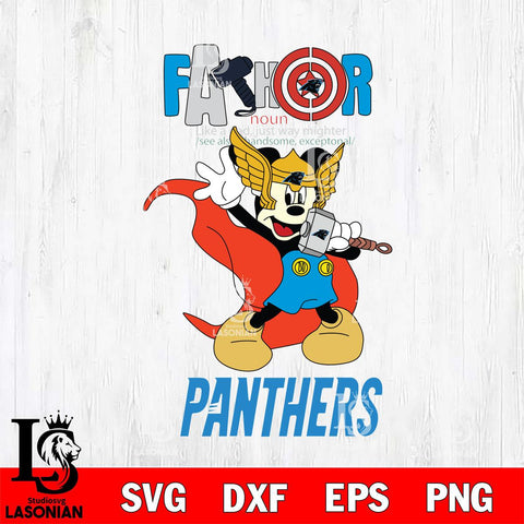 Carolina Panthers Mickey Father Sport Svg Eps Dxf Png File, NFL File Cut,Digital Download,Instant Download,Disney Svg Files