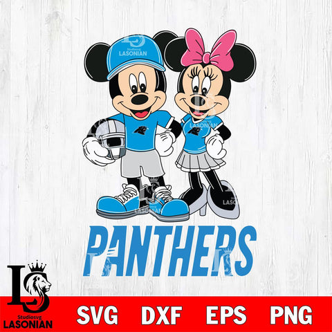 Carolina Panthers Mickey Minnie Mouse Helmet Svg Eps Dxf Png File, Bundle NFl svg , File Cut , Digital Download , Instant Download, Laser Cut Svg Files