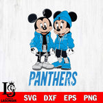 Carolina Panthers Mickey Minnie Mouse Rugby Svg Eps Dxf Png File, Bundle NFl svg , File Cut , Digital Download , Instant Download, Laser Cut Svg Files