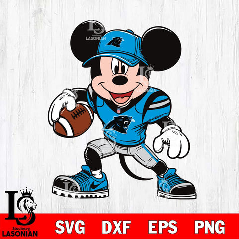 Carolina Panthers Mickey Mouse Svg Eps Dxf Png File, Digital Download, Instant Download