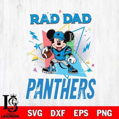 Carolina Panthers Mickey Mouse Sport Rad Dad SVG DXF EPS PNG FILE, Disney Father day File Cut,Digital Download,Instant Download,Disney Svg Files